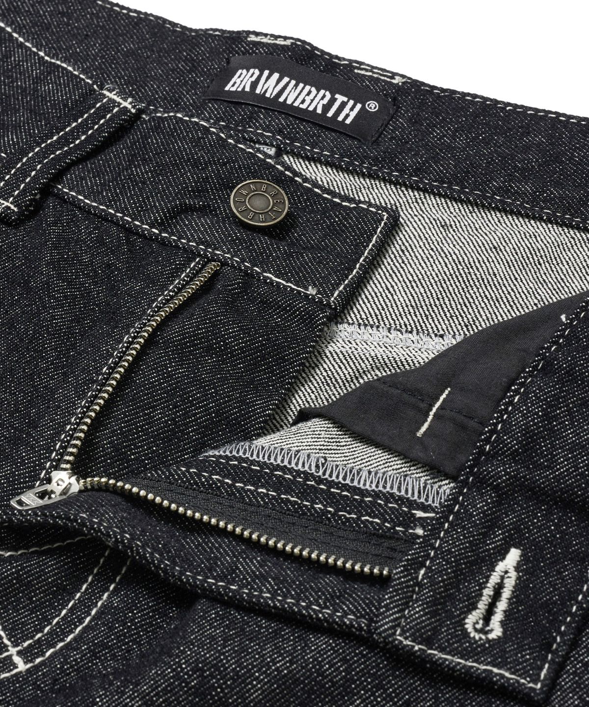 브라운브레스(BROWNBREATH) DENIM BERMUDA PANTS - BLACK