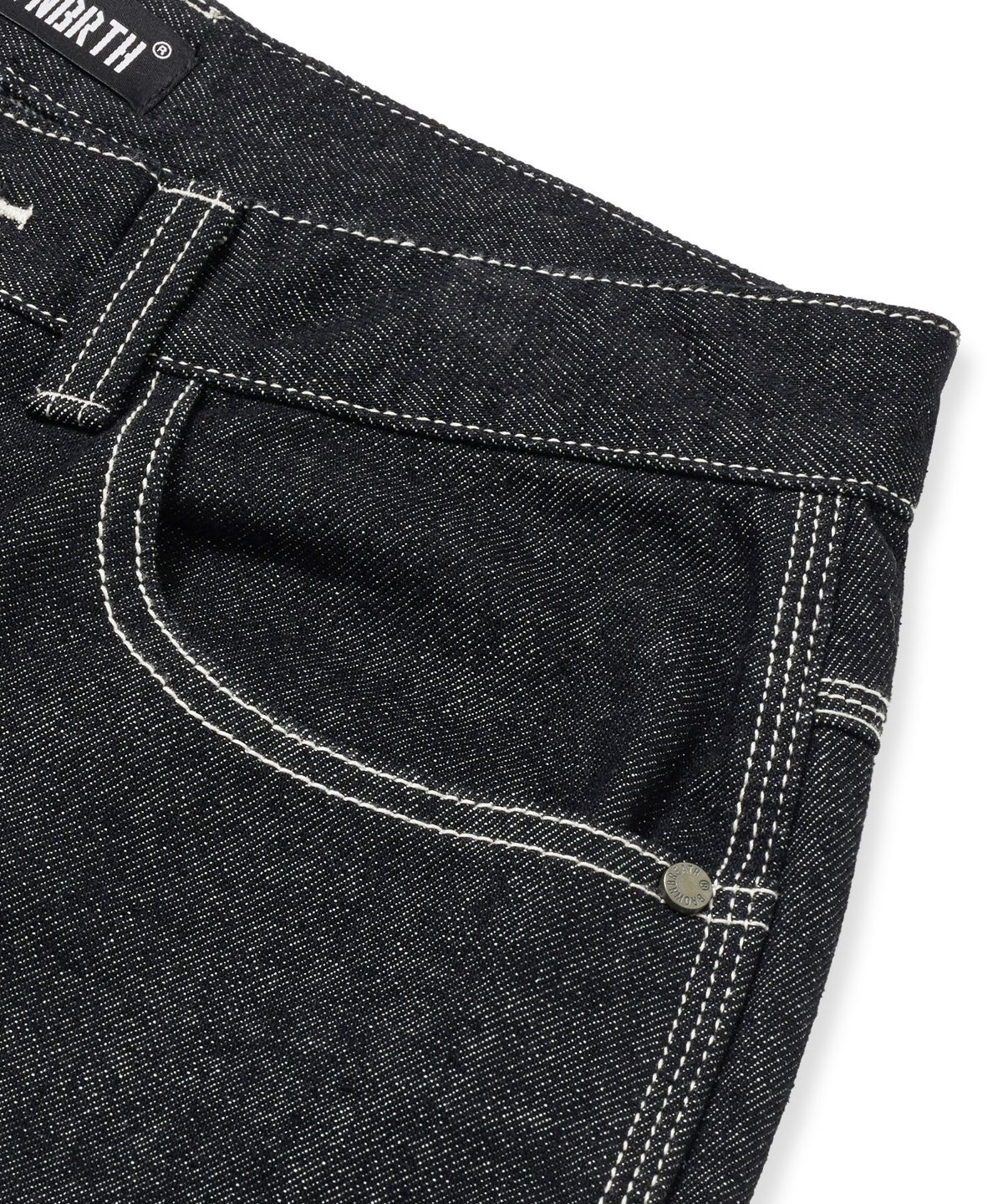 브라운브레스(BROWNBREATH) DENIM BERMUDA PANTS - BLACK