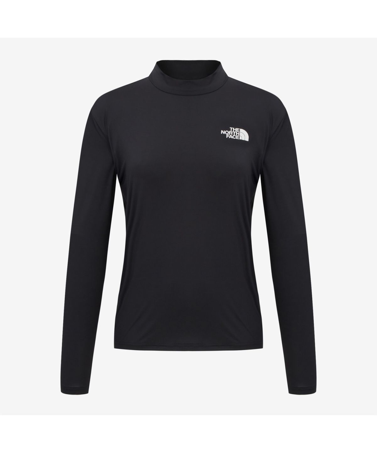 노스페이스(THE NORTH FACE) NT7XR00A 아이스 페이스 터틀넥 긴팔 티셔츠 BLACK