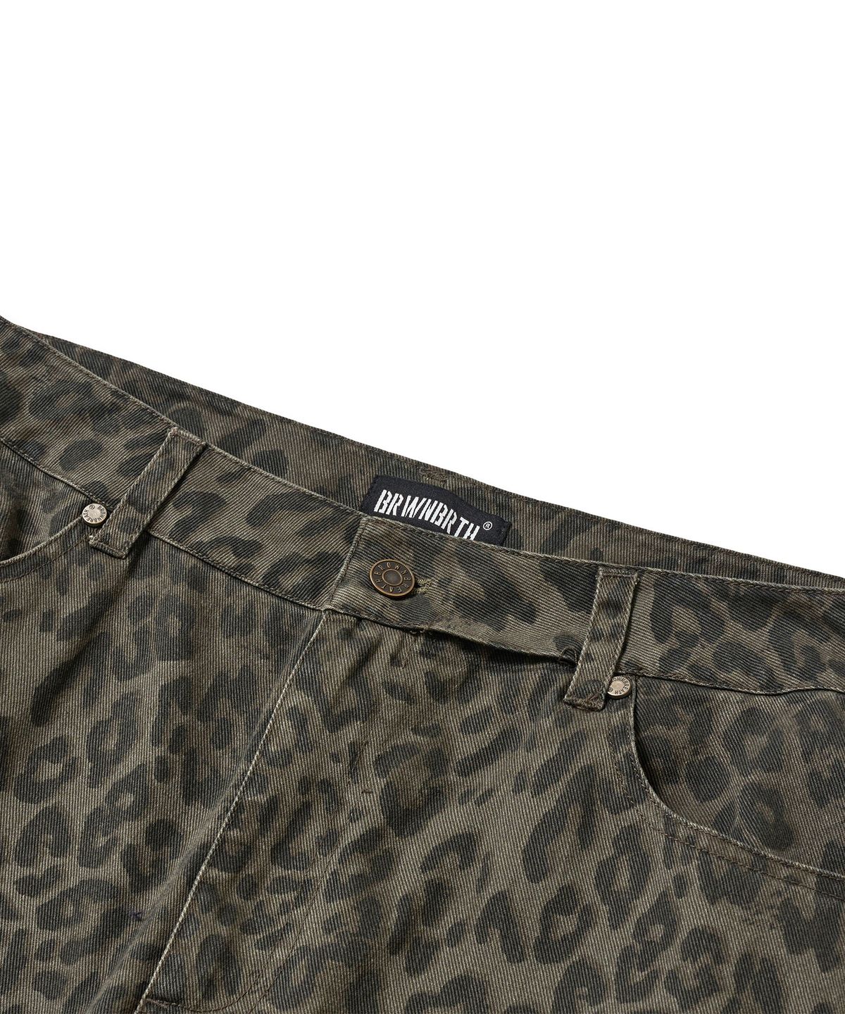 브라운브레스(BROWNBREATH) TAG LEOPARD PANTS - BLACK