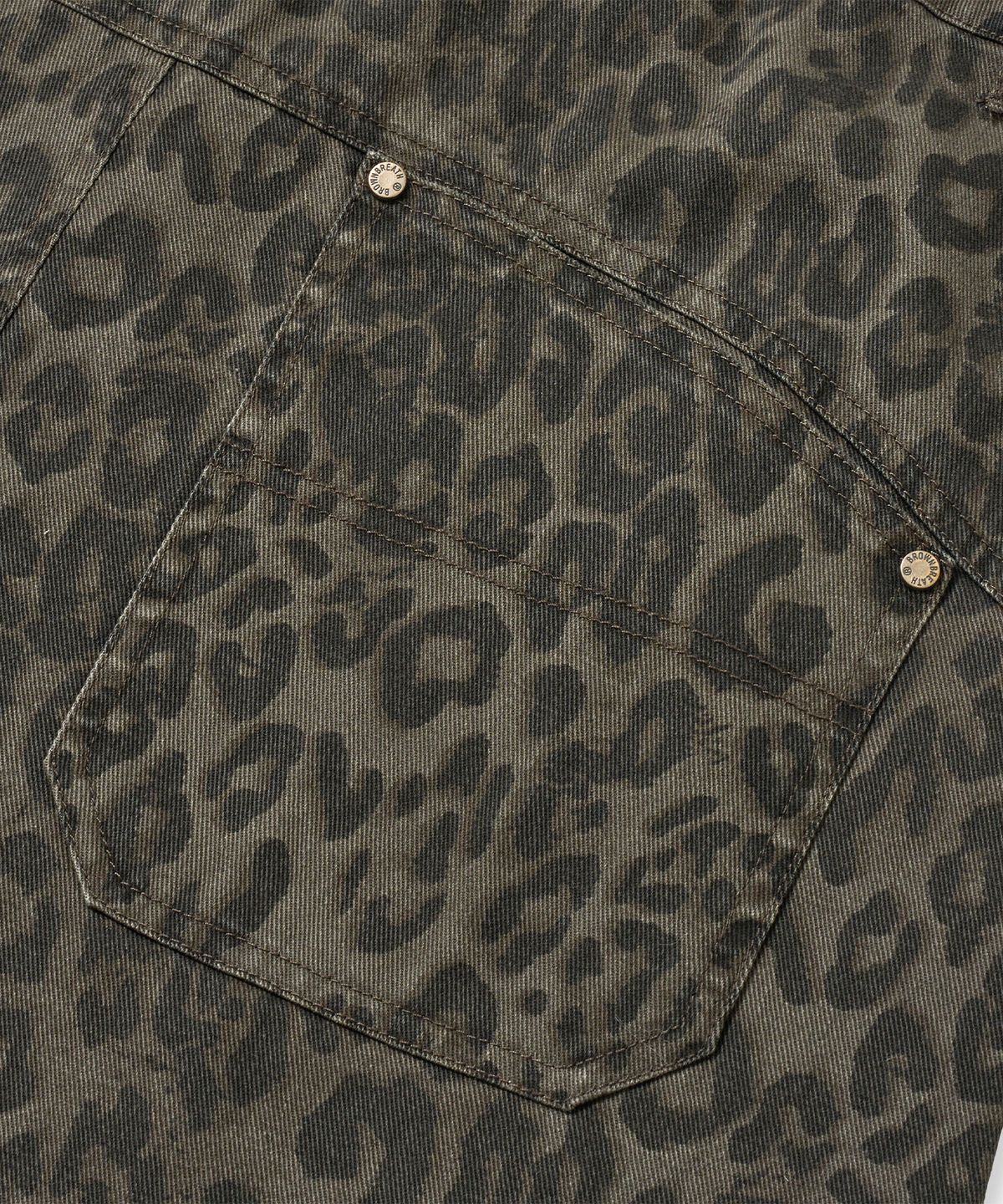 브라운브레스(BROWNBREATH) TAG LEOPARD PANTS - BLACK