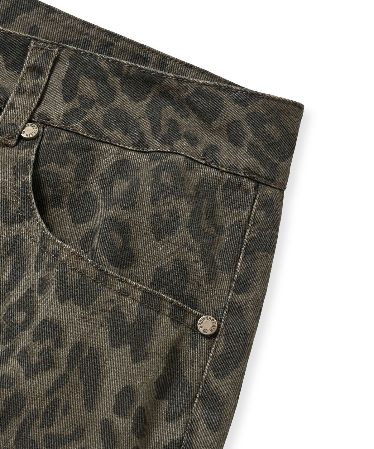 브라운브레스(BROWNBREATH) TAG LEOPARD PANTS - BLACK