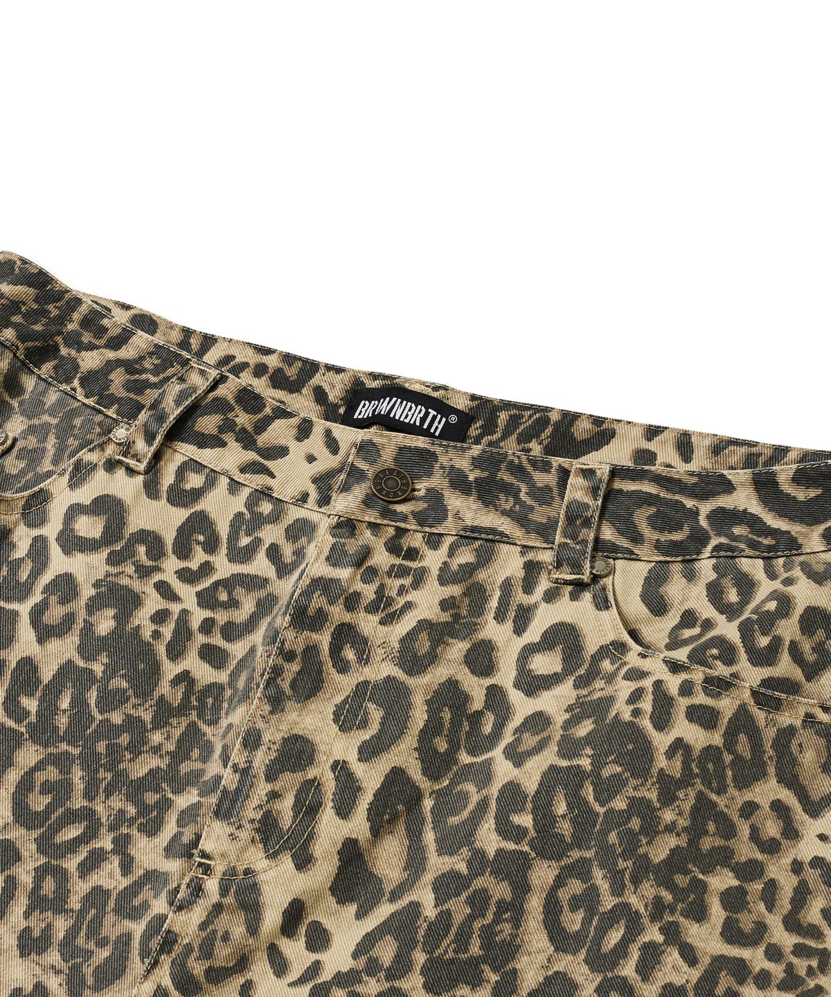브라운브레스(BROWNBREATH) TAG LEOPARD PANTS - BEIGE