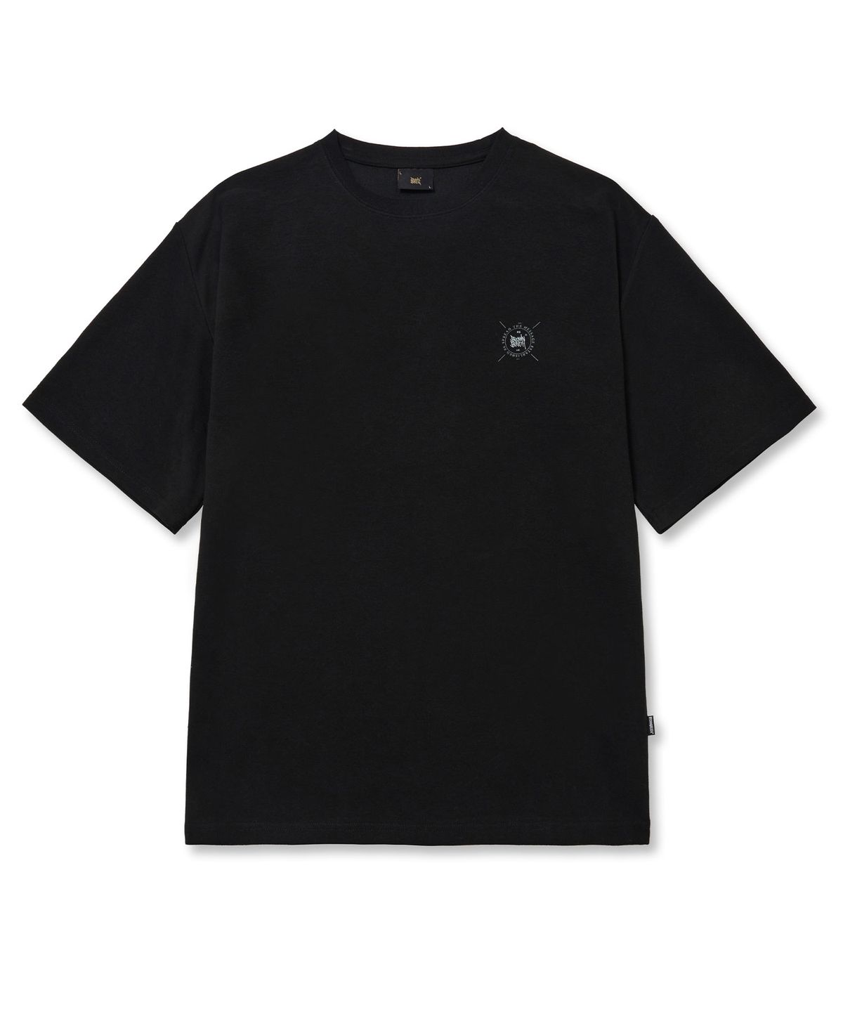 브라운브레스(BROWNBREATH) STAMP MESH TAG TEE - BLACK