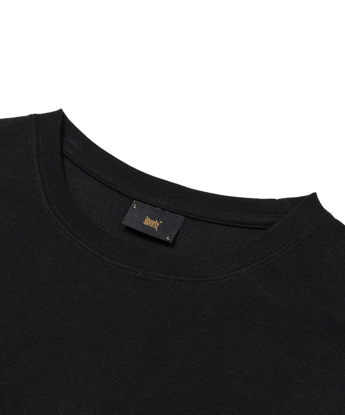 브라운브레스(BROWNBREATH) STAMP MESH TAG TEE - BLACK