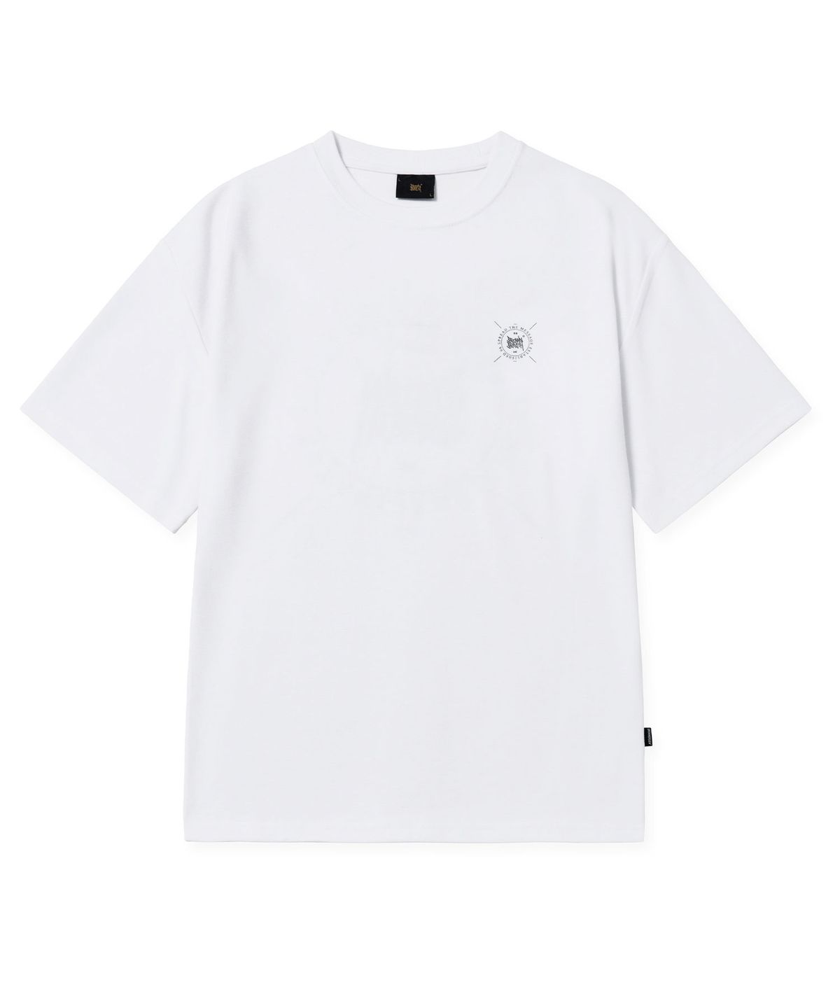 브라운브레스(BROWNBREATH) STAMP MESH TAG TEE - WHITE