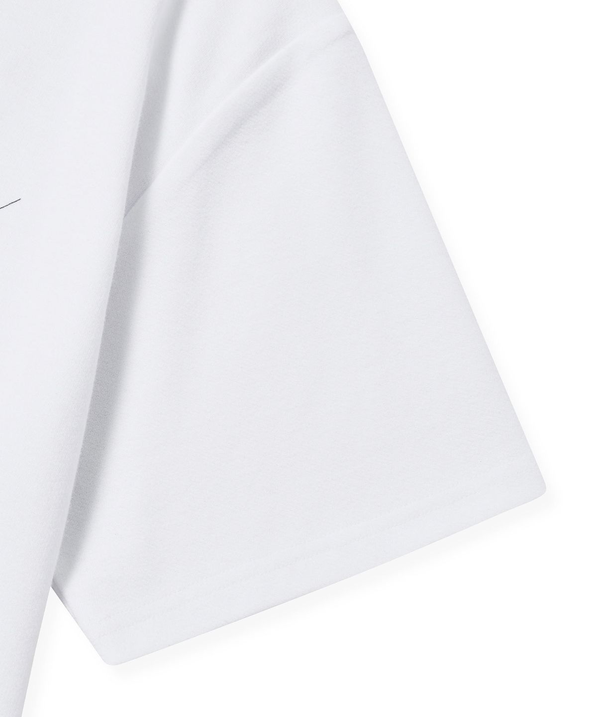 브라운브레스(BROWNBREATH) STAMP MESH TAG TEE - WHITE