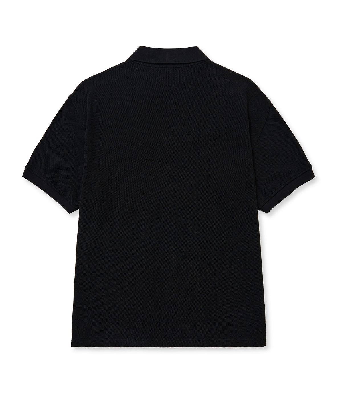 브라운브레스(BROWNBREATH) TAG WAFFLE PIQUE TEE - BLACK