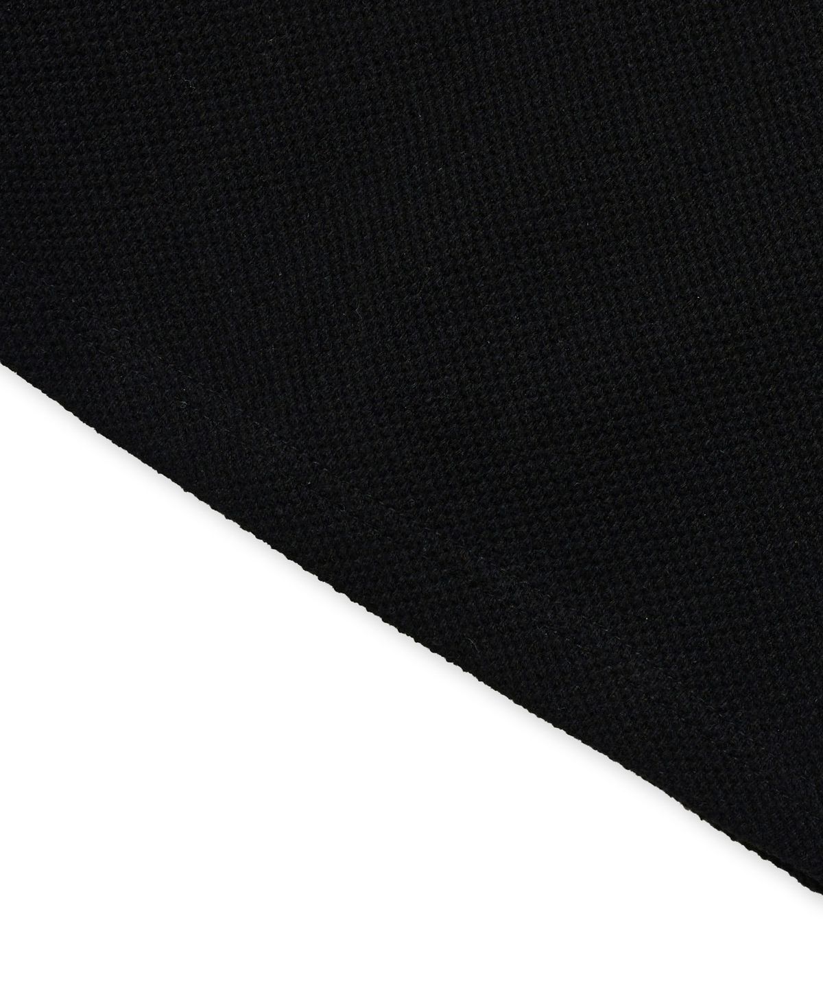 브라운브레스(BROWNBREATH) TAG WAFFLE PIQUE TEE - BLACK