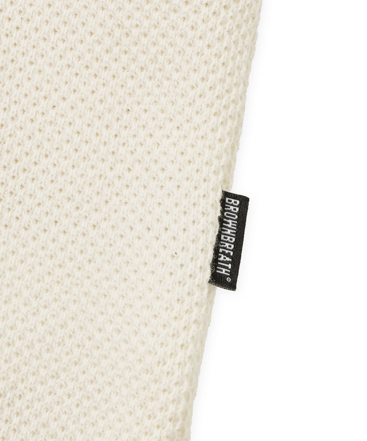 브라운브레스(BROWNBREATH) TAG WAFFLE PIQUE TEE - CREAM