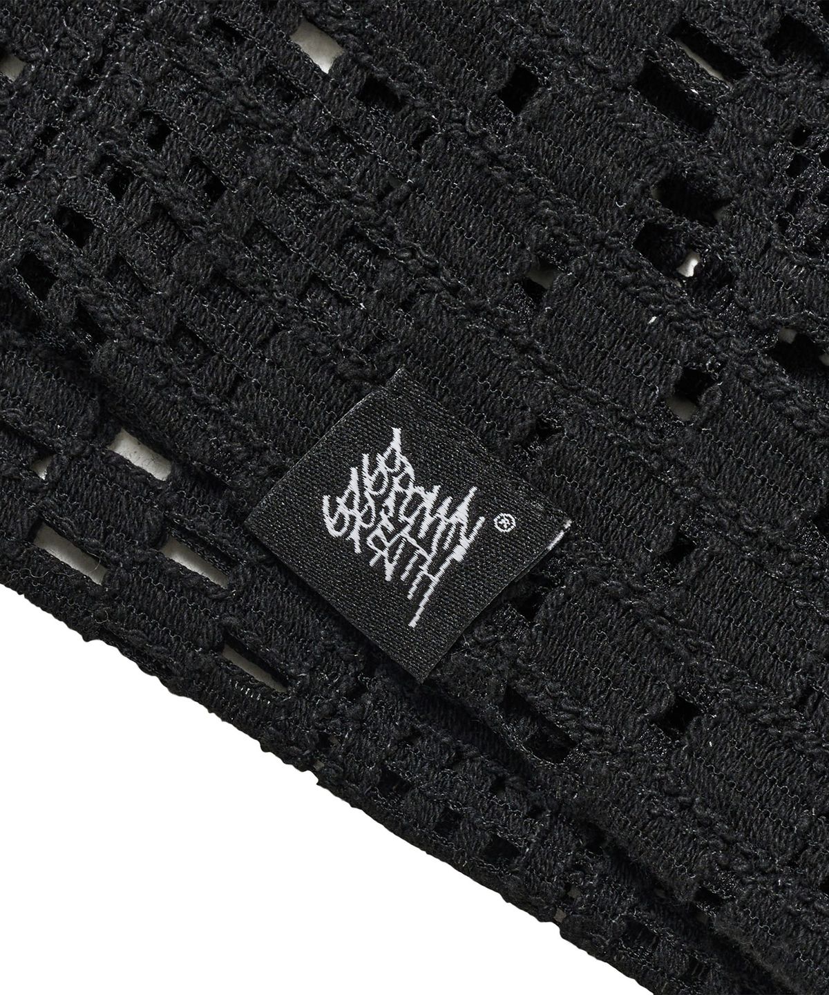브라운브레스(BROWNBREATH) CROCHET OPEN COLLAR SHIRTS - BLACK