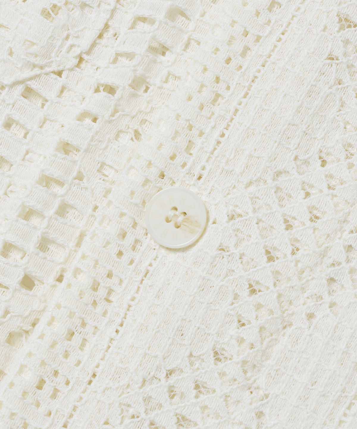 브라운브레스(BROWNBREATH) CROCHET OPEN COLLAR SHIRTS - IVORY