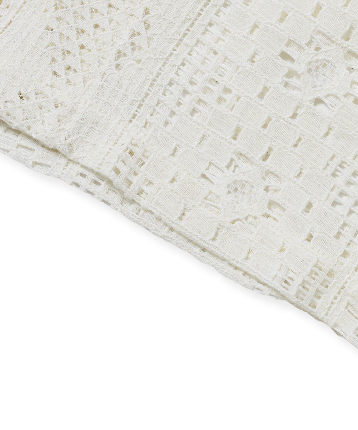 브라운브레스(BROWNBREATH) CROCHET OPEN COLLAR SHIRTS - IVORY