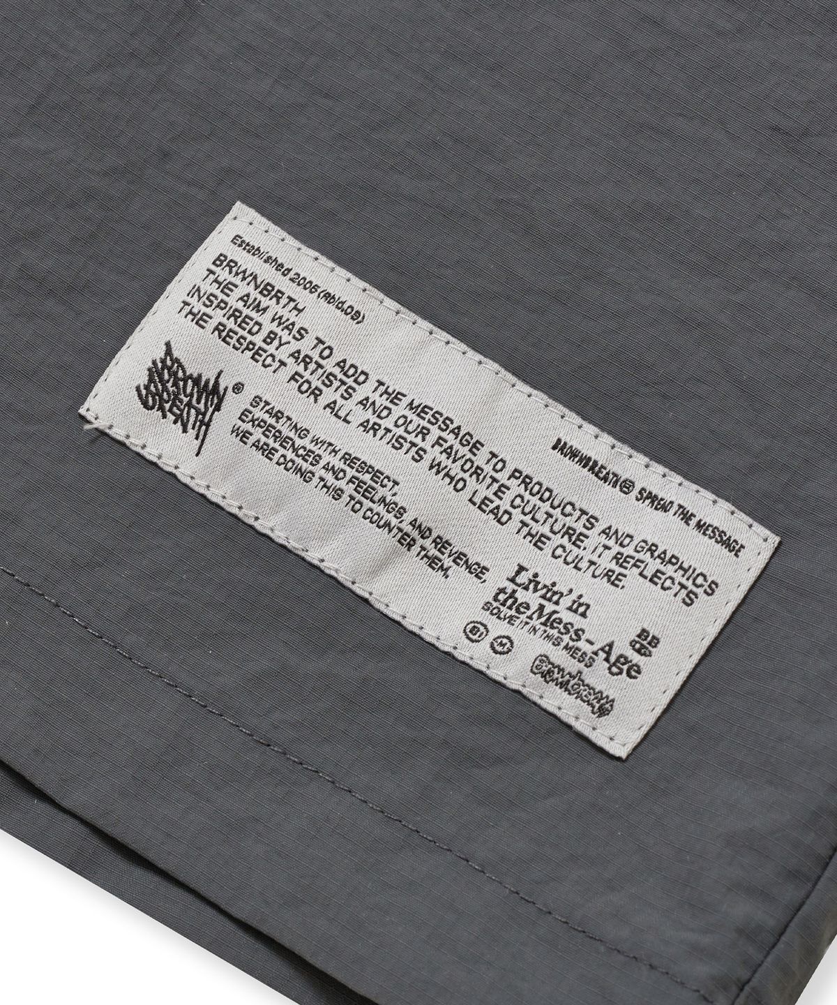브라운브레스(BROWNBREATH) NYLON WORK SHIRTS - DARK GREY