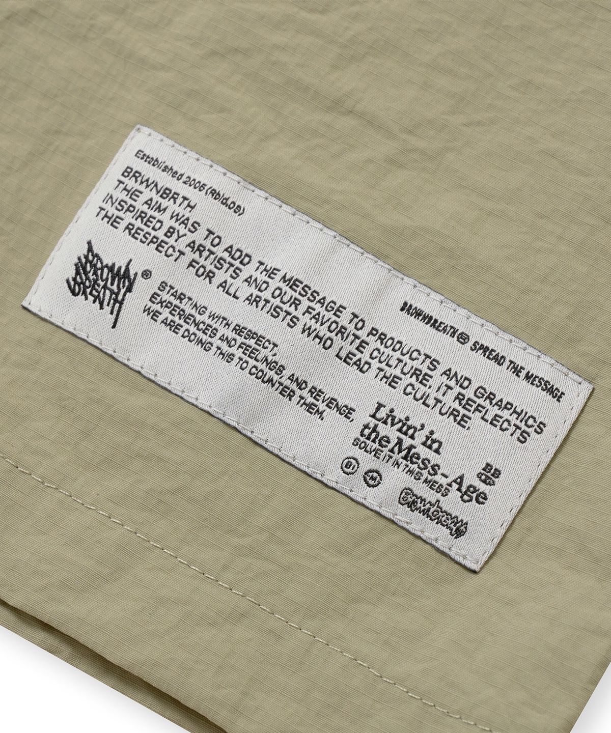 브라운브레스(BROWNBREATH) NYLON WORK SHIRTS - BEIGE