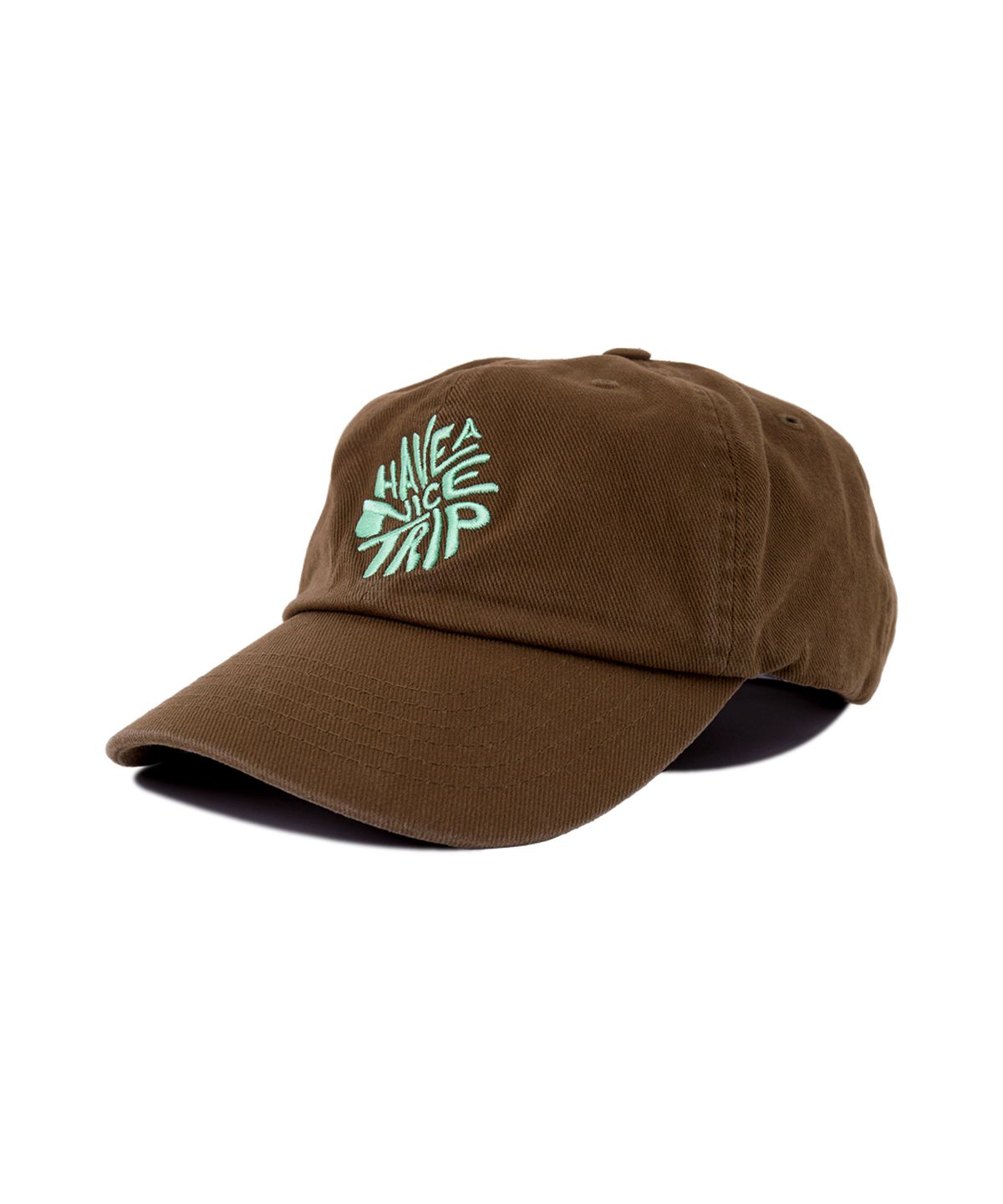 헬로 선라이즈(HELLO SUNRISE) HNT Swirl Logo Ball Cap_Brown