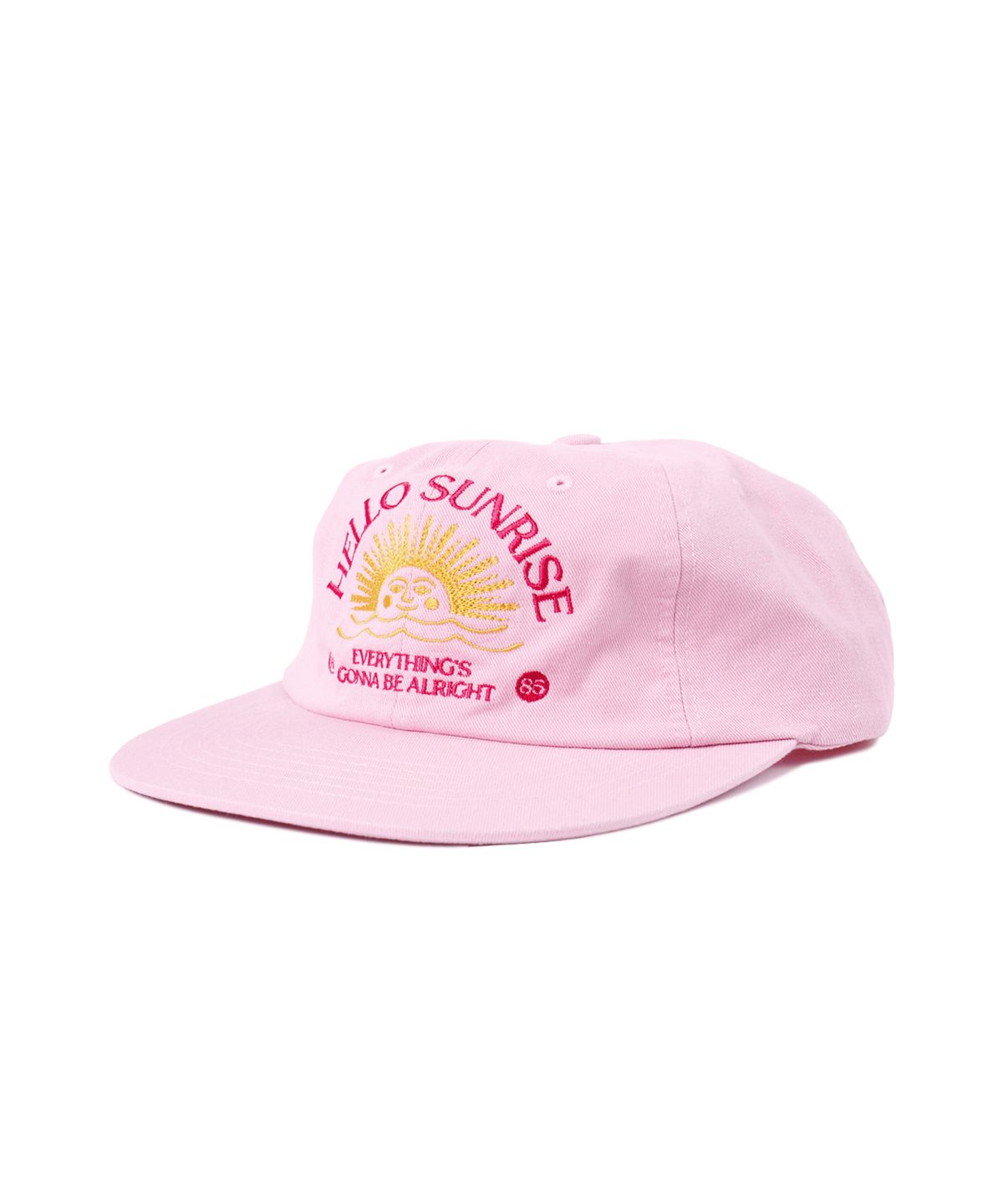 헬로 선라이즈(HELLO SUNRISE) Washed Two Tone Arch Logo 6panel Cap_Pink