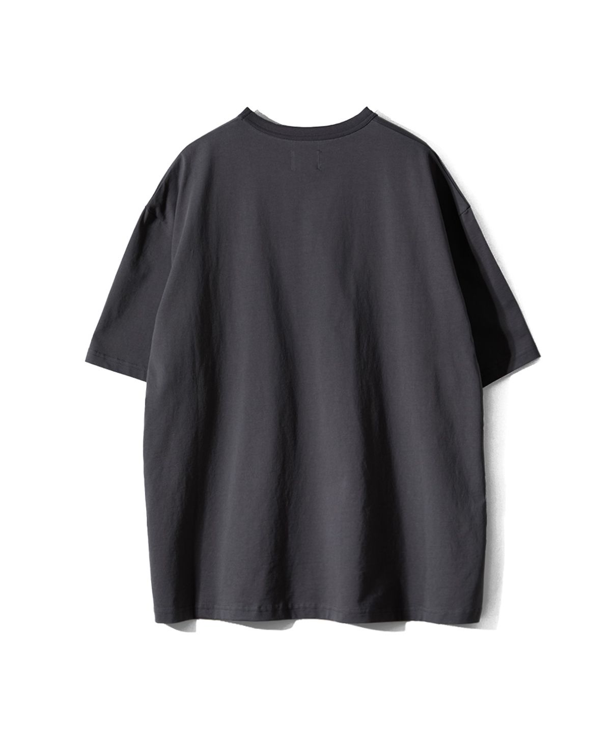 홀리선(HORLISUN) Lawrence Short Embroidery T-shirt Charcoal