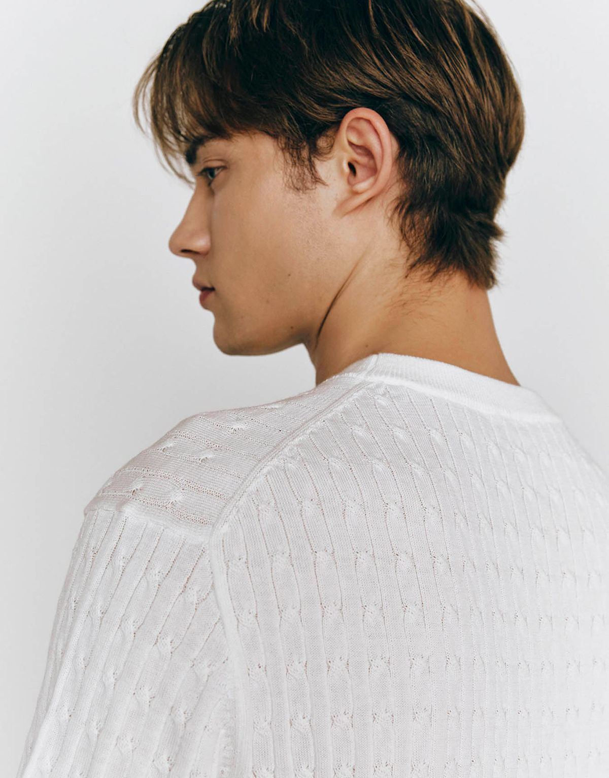 컨셉원(CONCEPTS1ONE) 케이블 반팔 크루넥 니트 스웨터 10055524/055524 [3color]