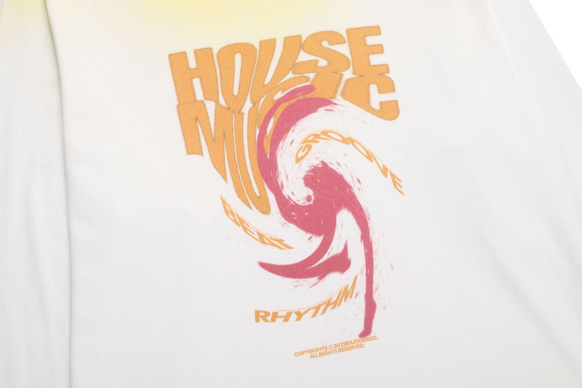 바쥬비쥬(BAJOO BIJOO) HOUSEMUSIC DYEING LONG SLEEVE [WHITE]