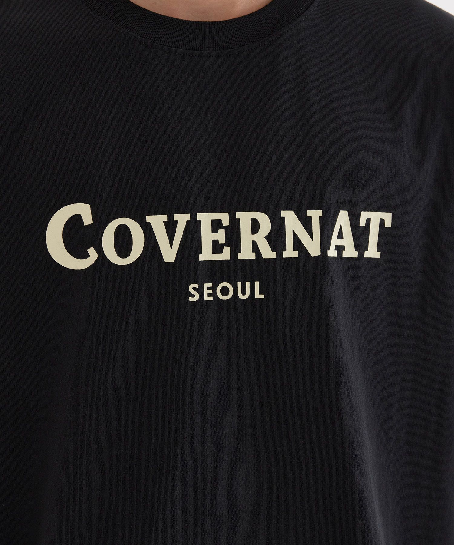 MUSINSA | COVERNAT Seoul Logo T-Shirt Black