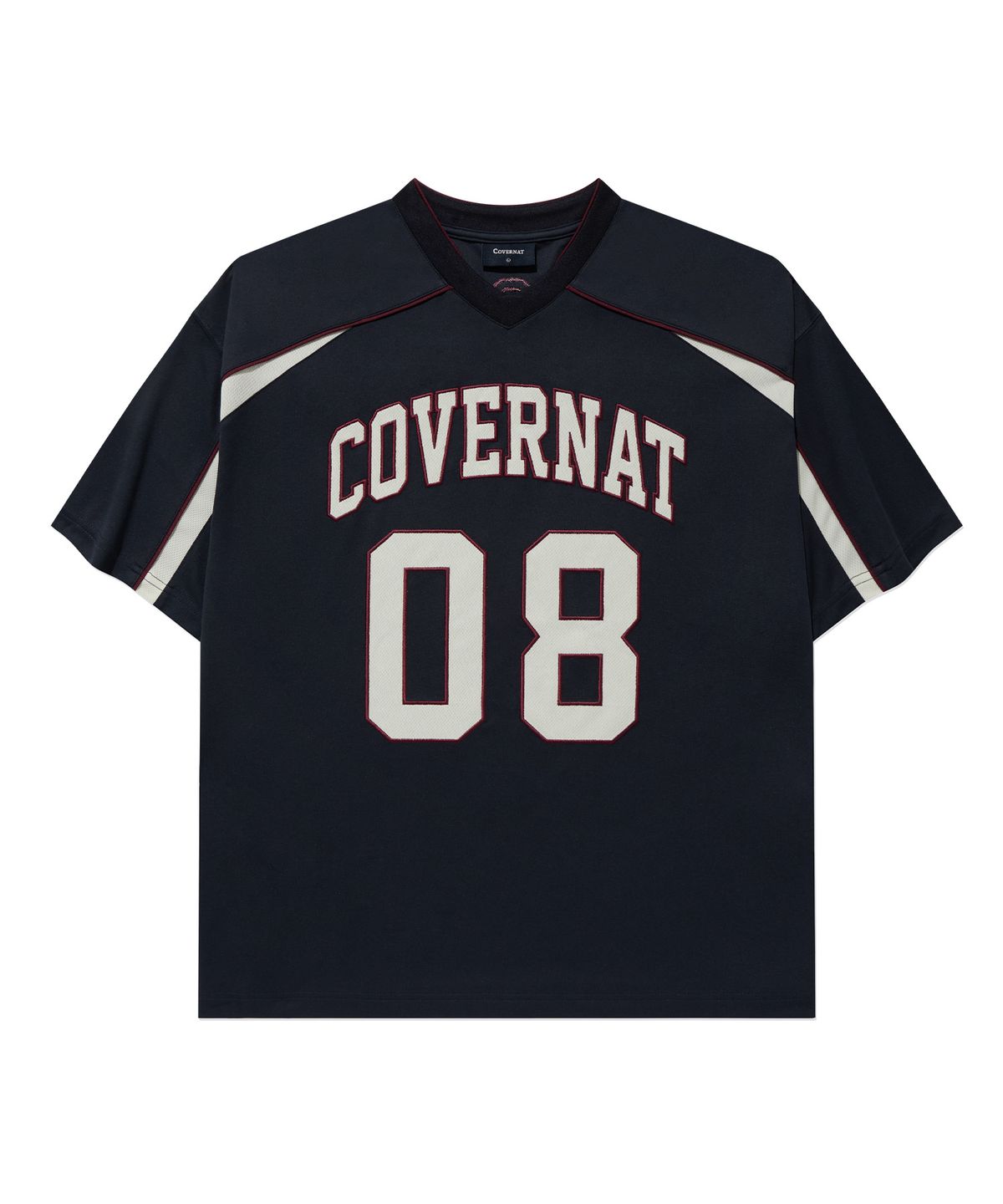 커버낫(COVERNAT) 블록코어 아치 티셔츠 Dark Navy