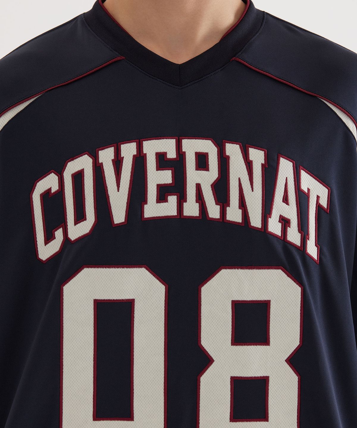 커버낫(COVERNAT) 블록코어 아치 티셔츠 Dark Navy