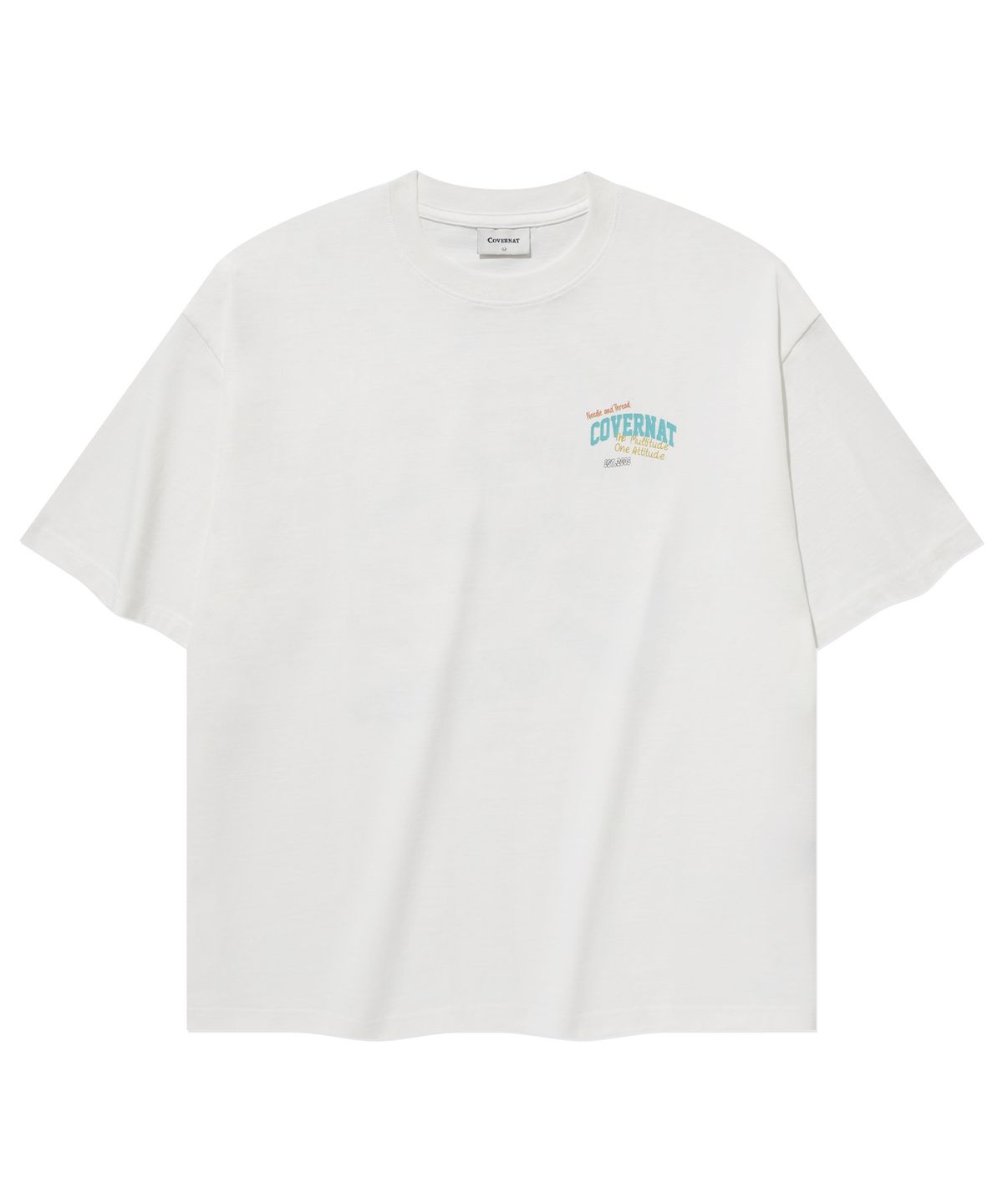 커버낫(COVERNAT) 멀티 타이포 그래픽 티셔츠 White