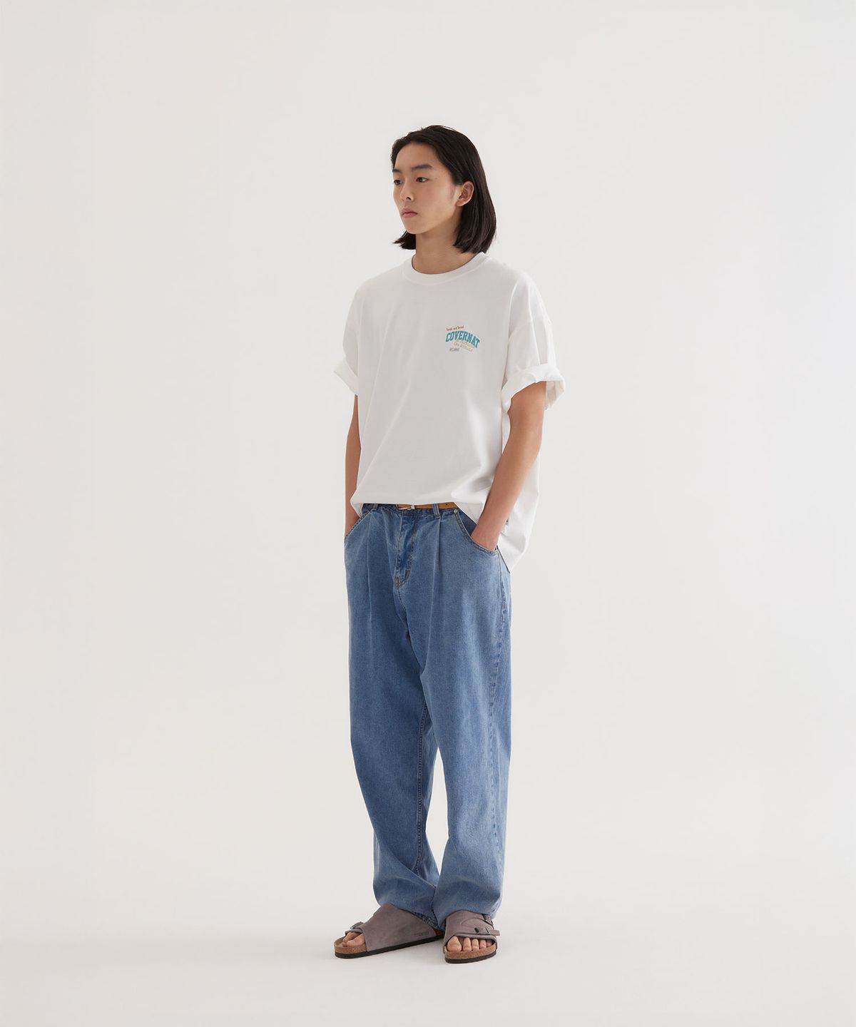 커버낫(COVERNAT) 멀티 타이포 그래픽 티셔츠 White