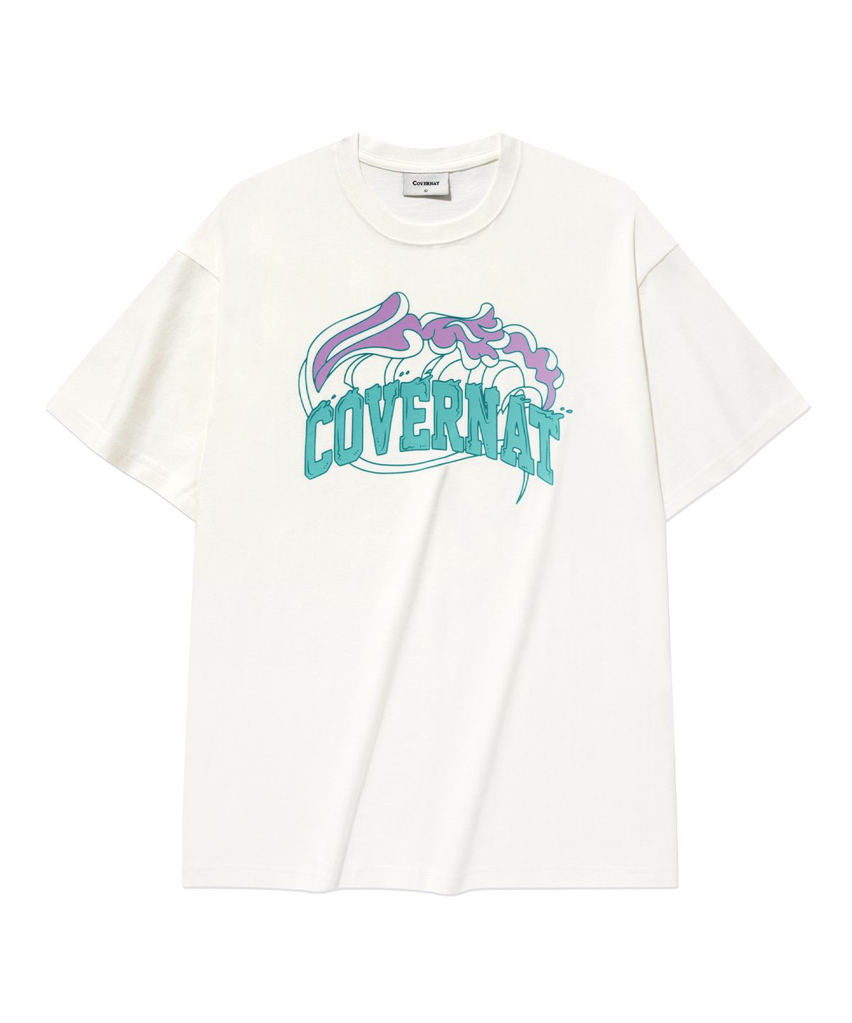 커버낫(COVERNAT) 웨이브 그래픽 티셔츠 White