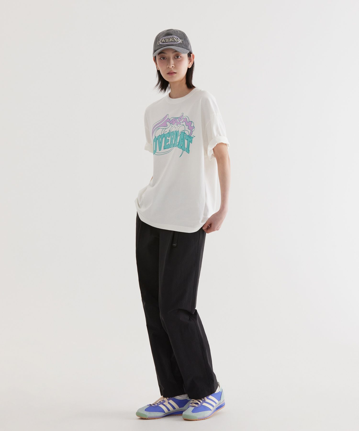 ★COVERNAT★ Wave Graphic T-Shirt White CO2502ST51WH MUSINSA | COVERNAT Wave Graphic T-Shirt White