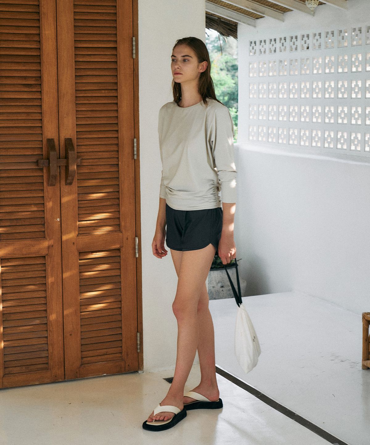 라메레이(LAMEREI) Stingray Shirring Swimwear[LMBBSW214]-2color