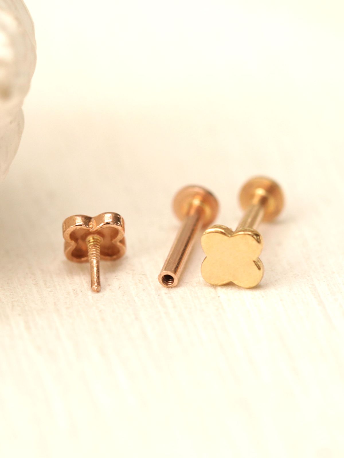 미니멀피어싱(MINIMALPIERCING) 14K 인터널 민자 달 별 클로버 라블렛 피어싱