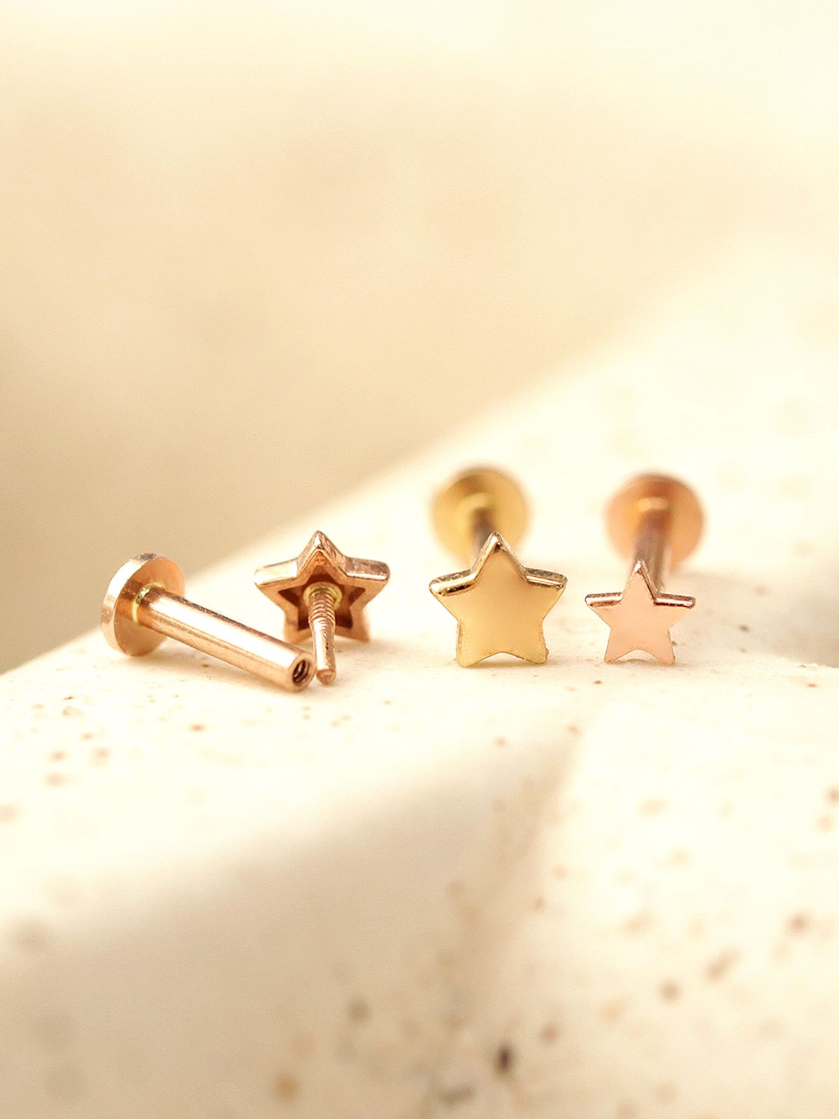 미니멀피어싱(MINIMALPIERCING) 14K 인터널 민자 달 별 클로버 라블렛 피어싱