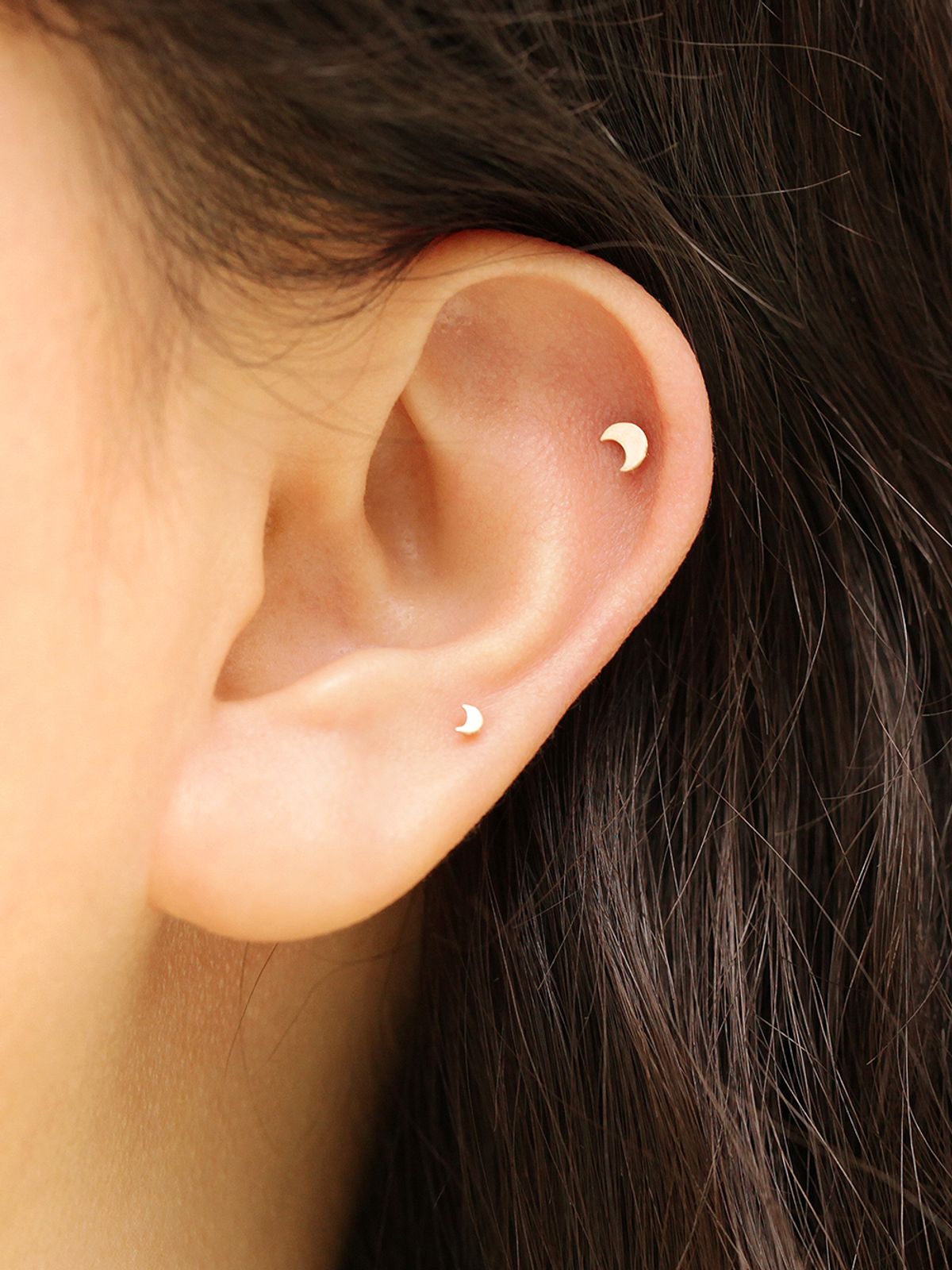 미니멀피어싱(MINIMALPIERCING) 14K 인터널 민자 달 별 클로버 라블렛 피어싱