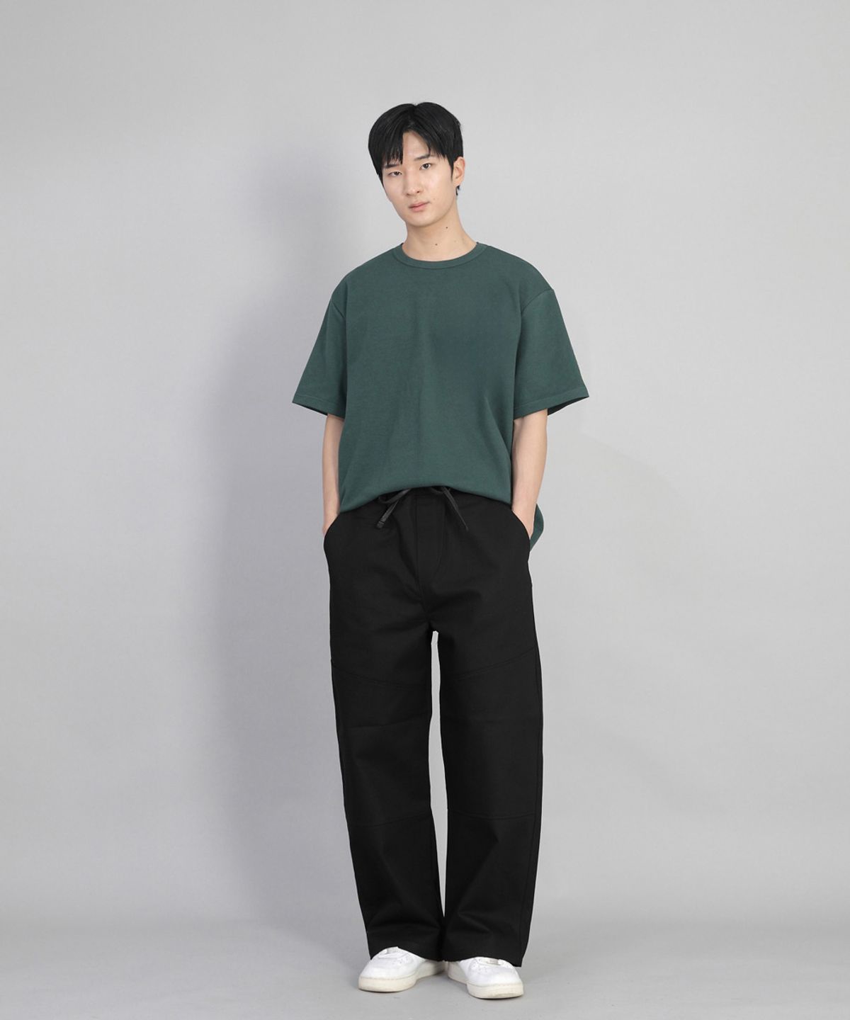 세인트크루(SAINTCREW) R넥 무지 반팔티 BRS-826 다크그린