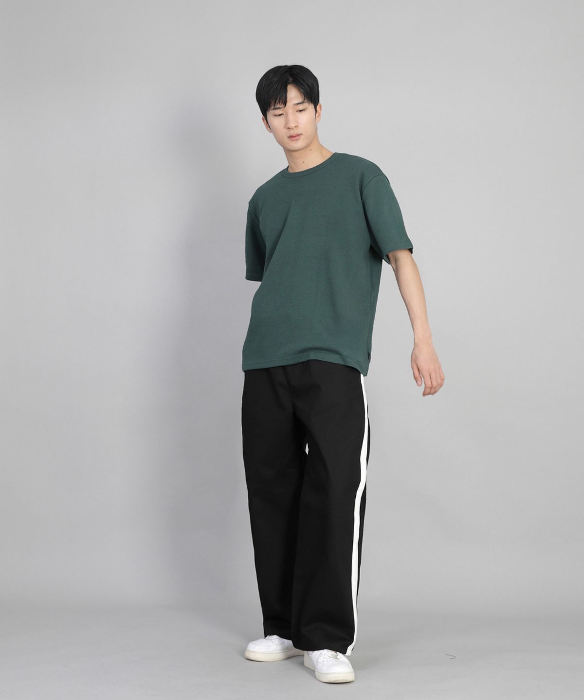 세인트크루(SAINTCREW) R넥 무지 반팔티 BRS-826 다크그린