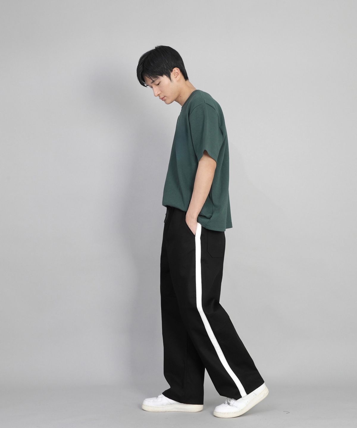 세인트크루(SAINTCREW) R넥 무지 반팔티 BRS-826 다크그린
