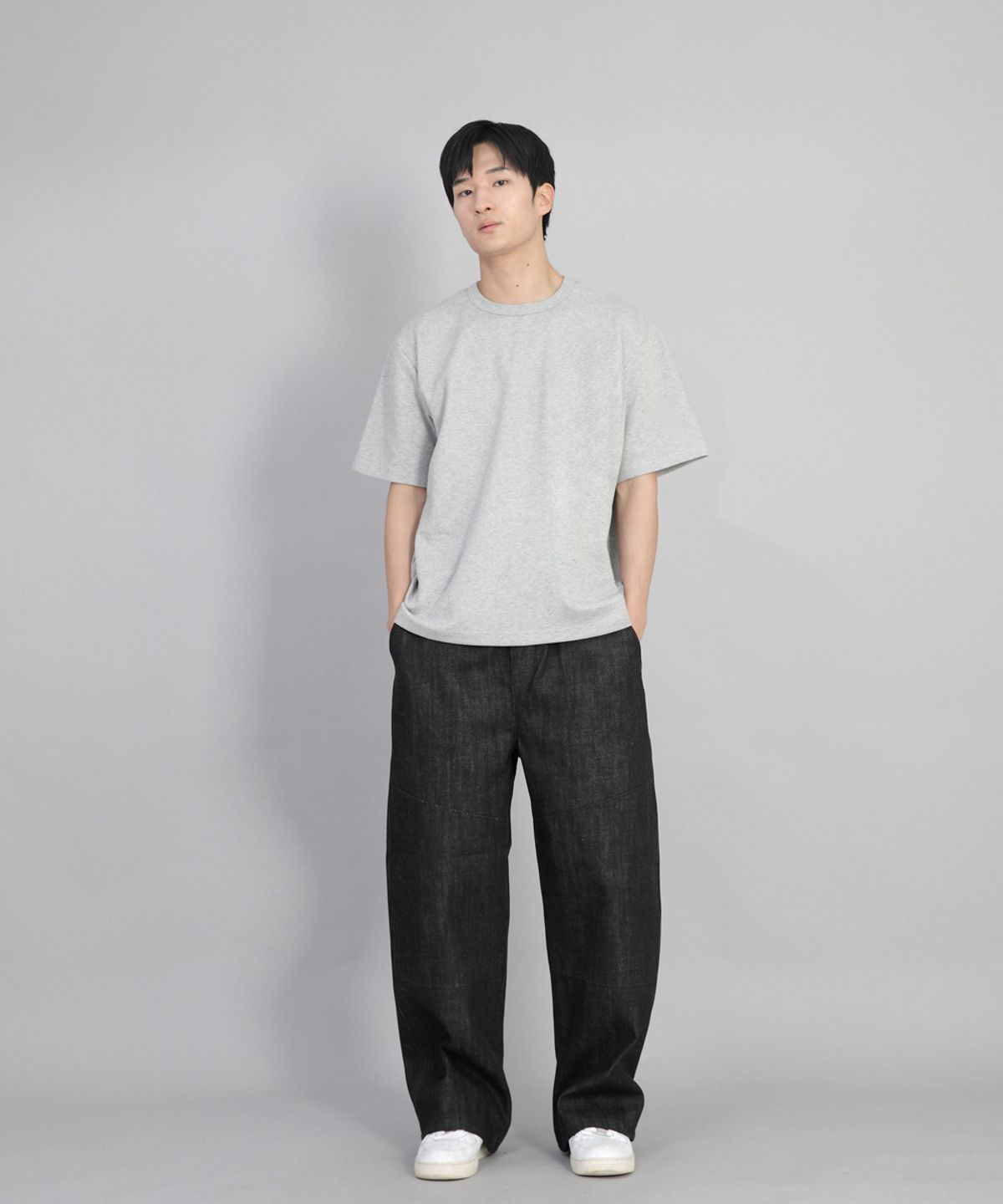 세인트크루(SAINTCREW) R넥 무지 반팔티 BRS-826 멜란지그레이