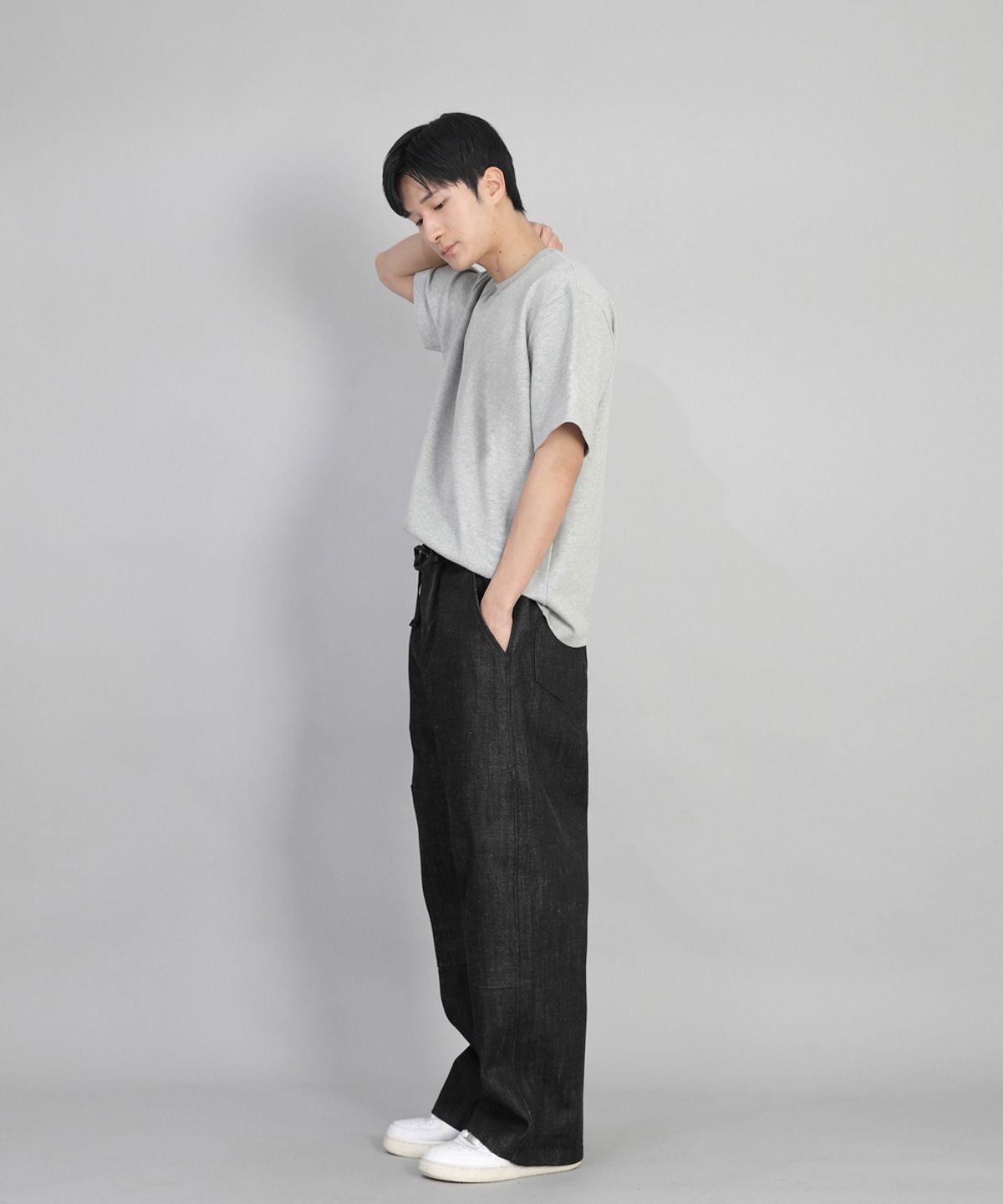 세인트크루(SAINTCREW) R넥 무지 반팔티 BRS-826 멜란지그레이