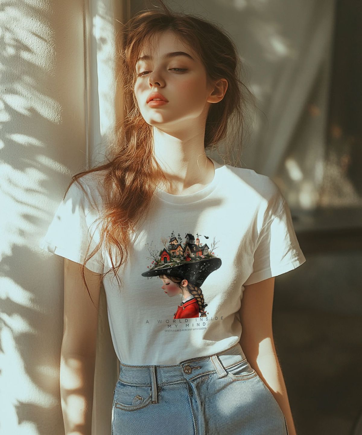 원헌드레드퍼센트 포 우먼(ONEHUNDREDPERCENT FOR WOMAN) OHPxGOODD 마인드 우먼 베이직 반팔티