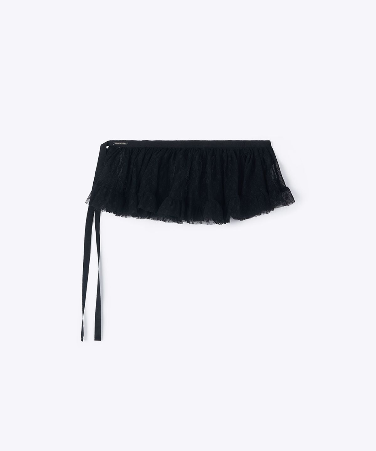 320쇼룸(320SHOWROOM) Elva Metal Logo Lace Belt Black