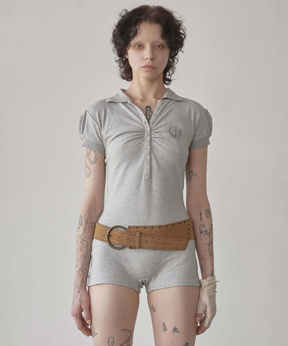 스컬프터(SCULPTOR) PK Classic Romper Melange Gray