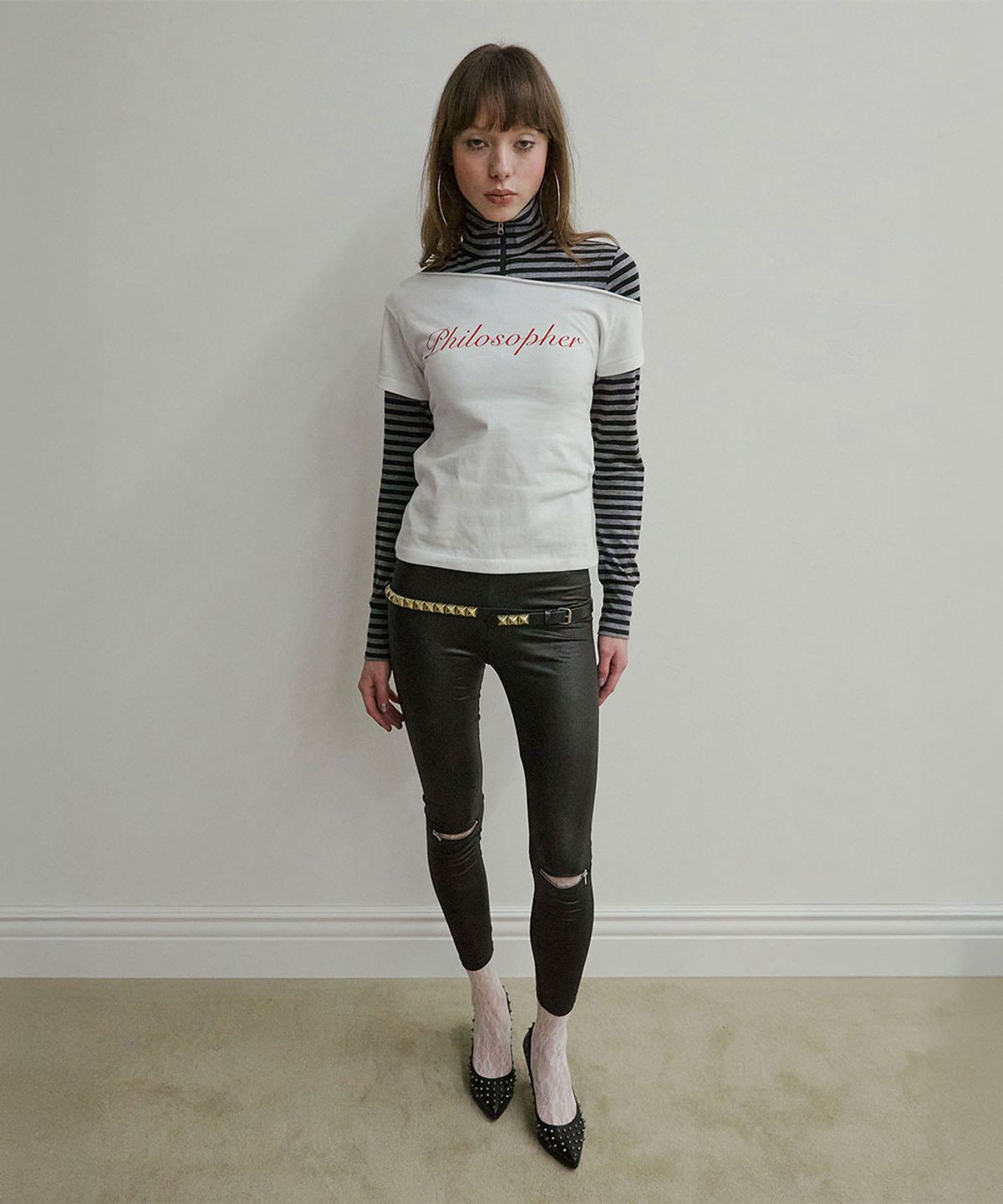 스컬프터(SCULPTOR) Hook Me Up Layered Tee White