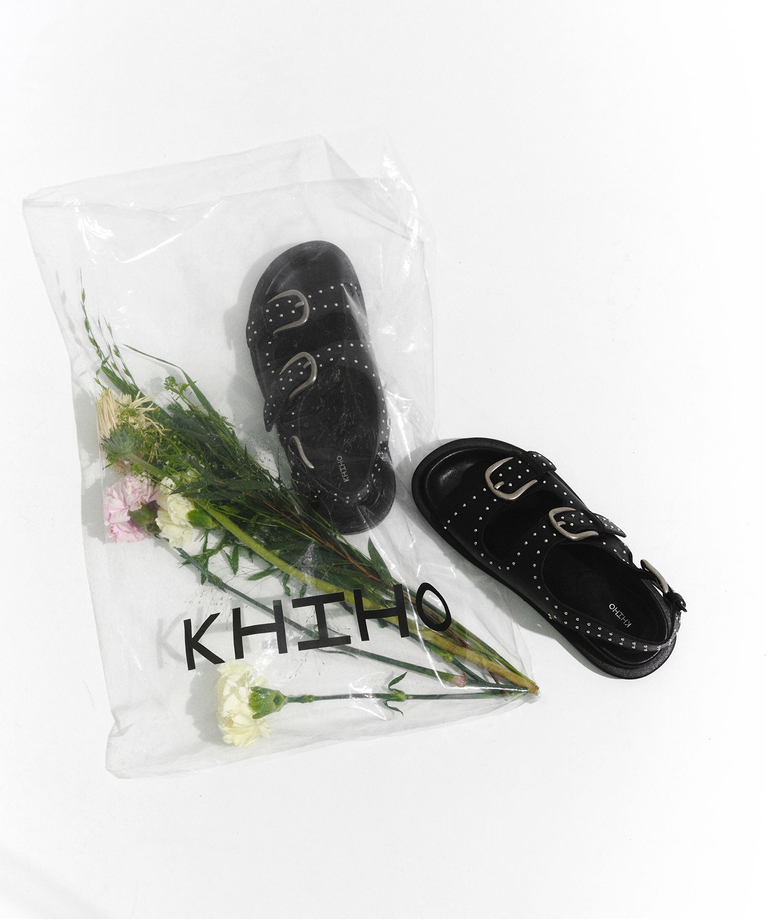サンダル・ミュール [KHIHO] TRINITY BUCKLE SANDALS : 2color KHIHO □ Trinity Buckle Sandals (KHIHO/サンダル・ミュール