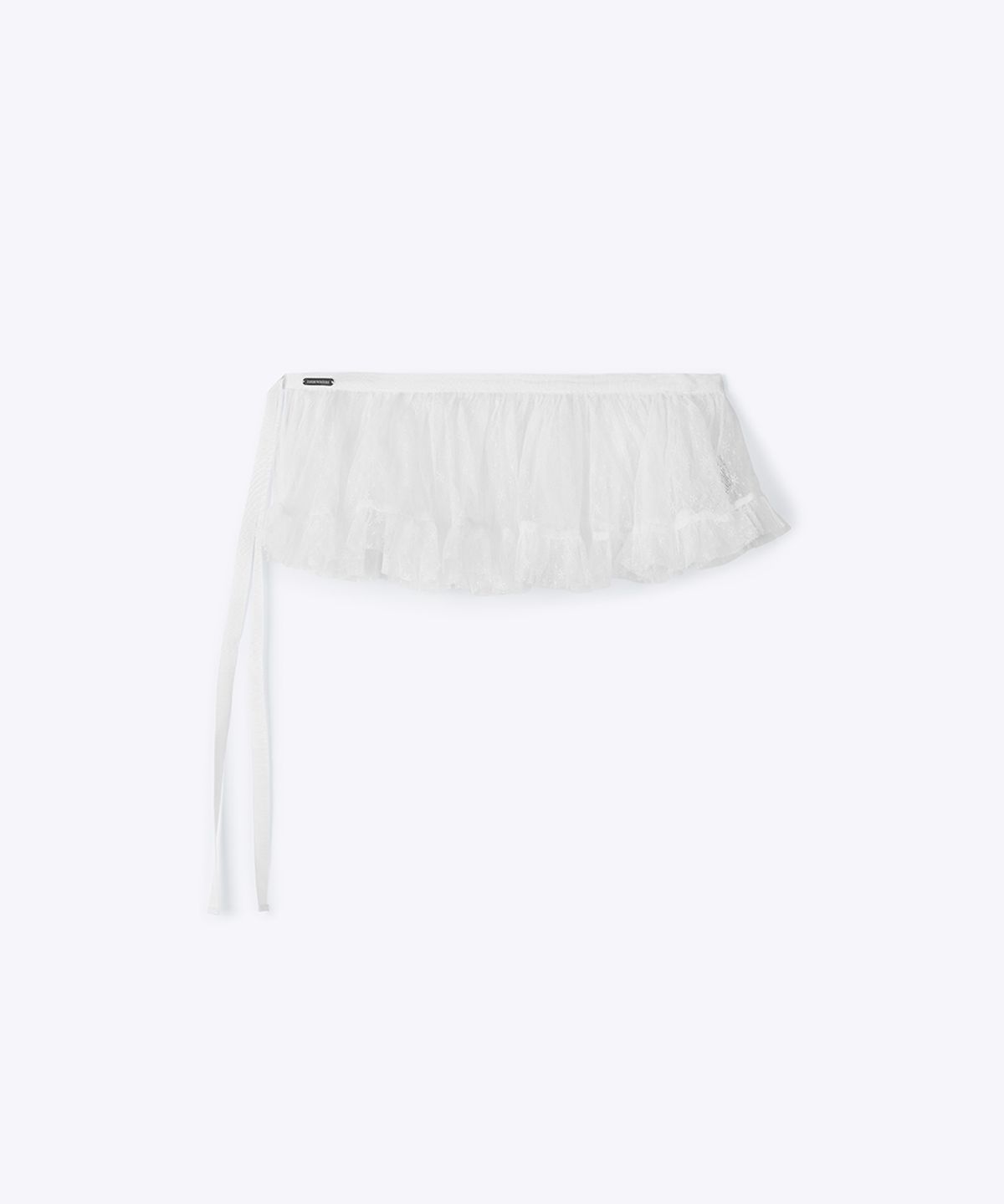 320쇼룸(320SHOWROOM) Elva Metal Logo Lace Belt Ivory