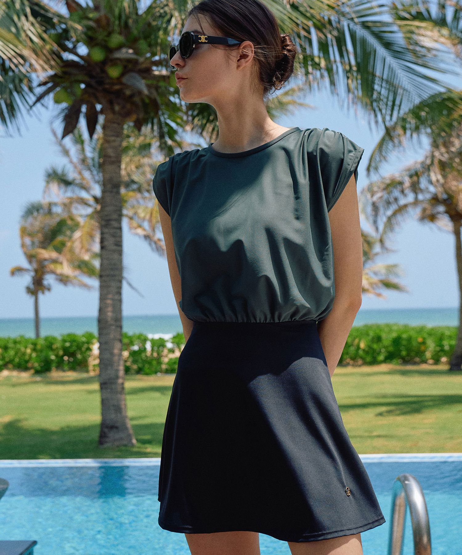 ■LAMEREI■ Shirring Colorblock SwimSuit[LMBDSW229]Black MUSINSA | LAMEREI Shirring Colorblock SwimSuit[LMBDSW229