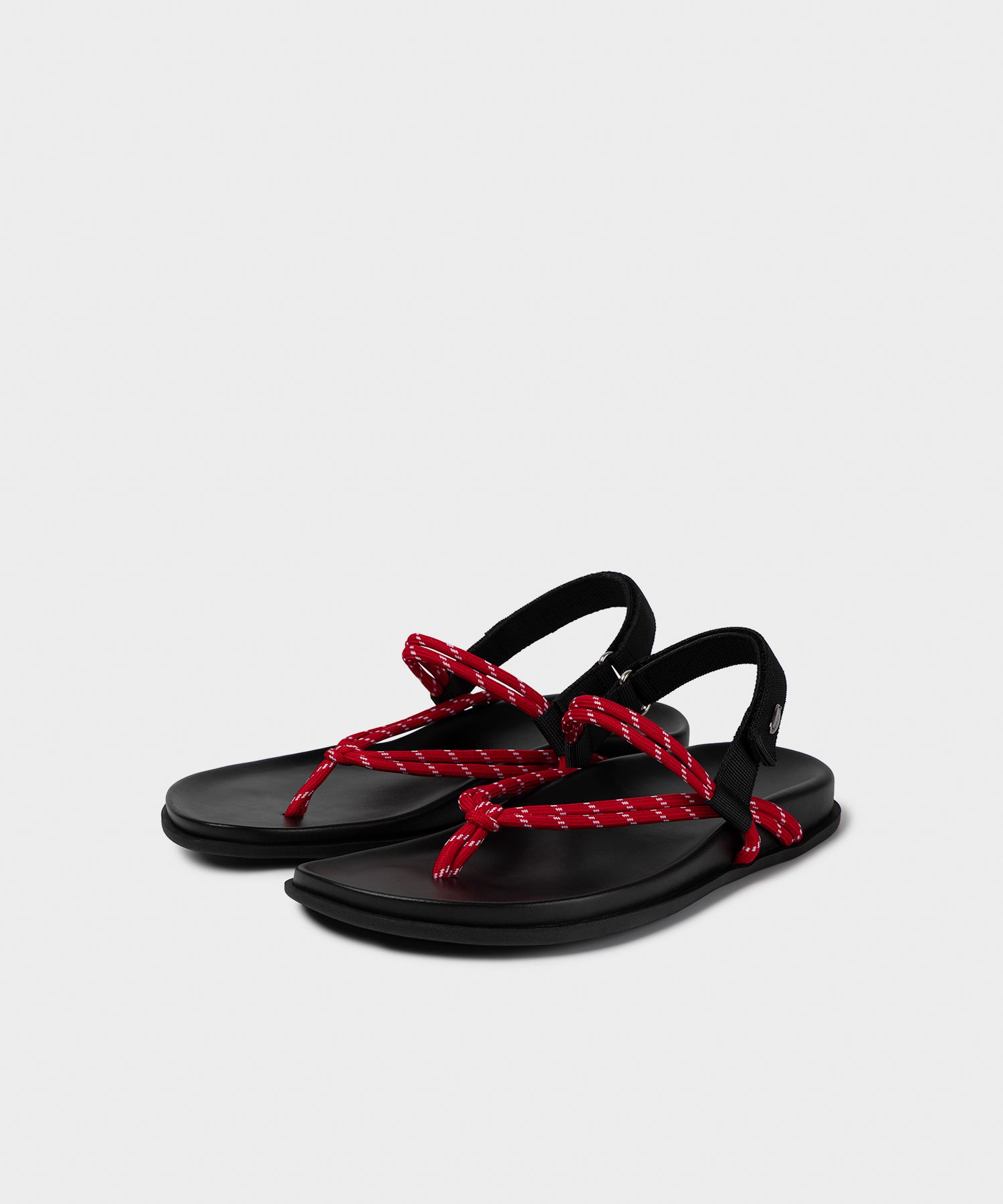 MUSINSA | KHIHO Easy Rope Sandals Red