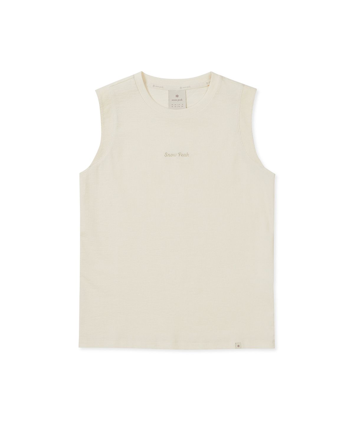 스노우피크 어패럴(SNOWPEAK APPAREL) 골지 여성 슬리브리스 (S25MWFST39) Butter Ivory