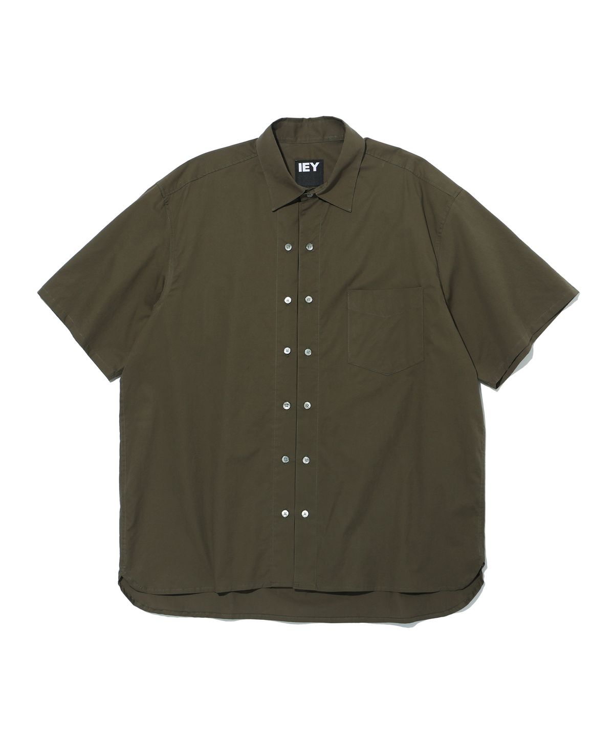 이에이(IEY) DOUBLE BUTTON SHORT SLEEVE SHIRTS Khaki